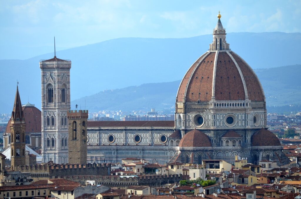 Firenze centro storico vista dall’alto con il Duomo