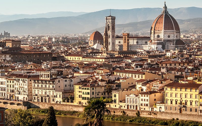 panorama di firenze con duomo e cupola del brunelleschi